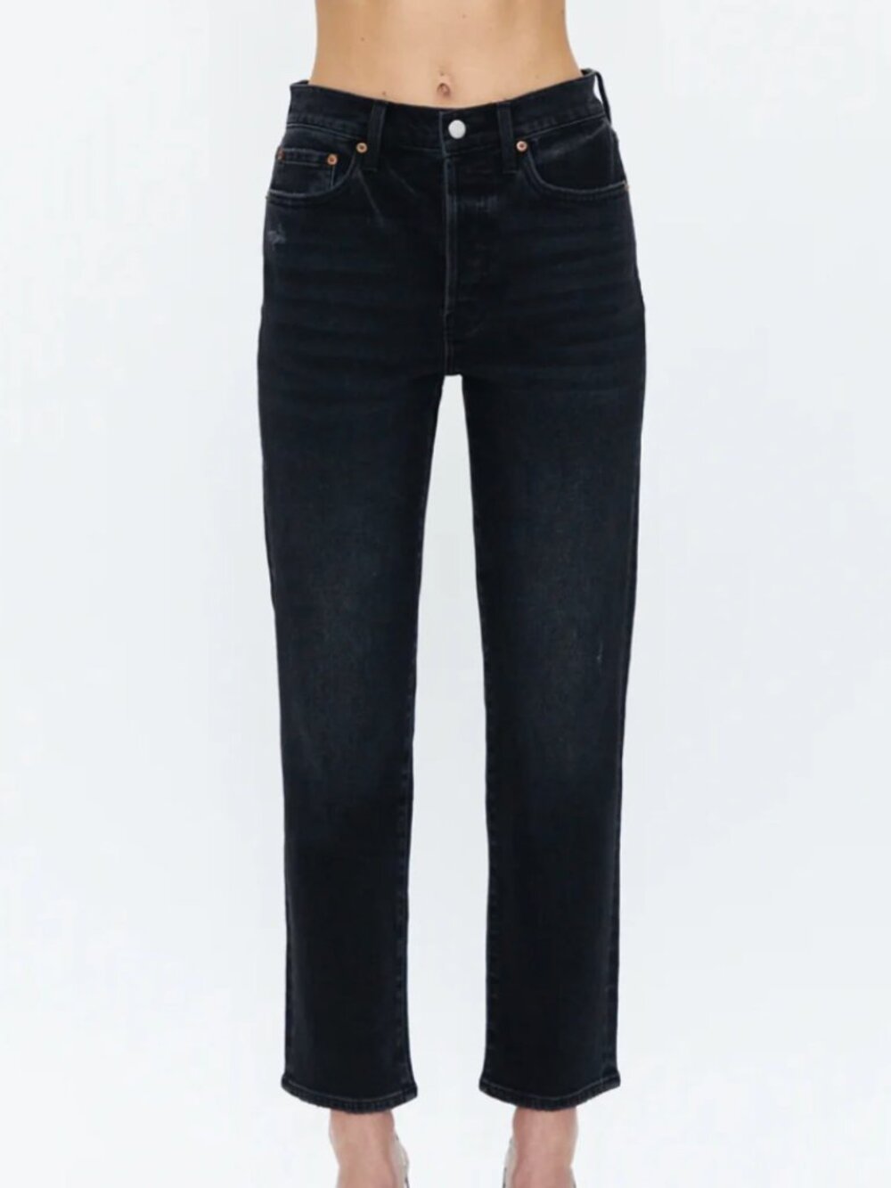 Pistola Charlie High Rise Classic Straight Black Jeans Sz 30